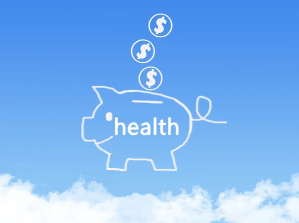 Spara för hälsa med moln form — Stockfoto