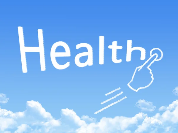 Egészségügyi üzenet felhő-alakzat — Stock Fotó