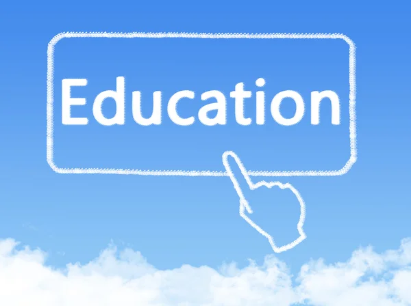 Education message cloud shape — Stock Photo, Image