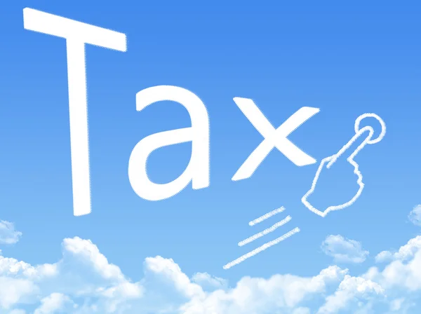 Tax message cloud shape — Stock Photo, Image