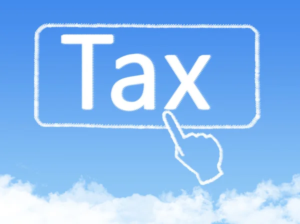 Tax message cloud shape — Stock Photo, Image