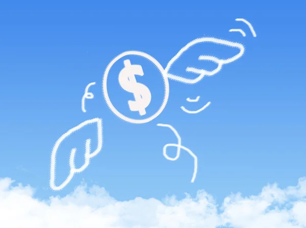 El dinero vuela en forma de nube, concepto de sueño — Foto de Stock