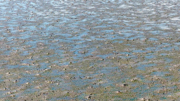 Puddle y textura de barro, fondo abstracto — Foto de Stock