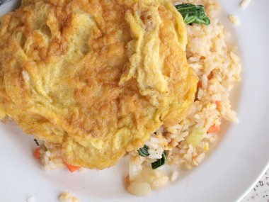 kızarmış pilav yakın çekim