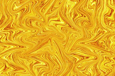 Beyaz kağıt üzerinde sıvı altın boya soyut arkaplan