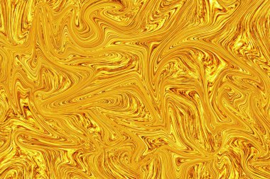 Beyaz kağıt üzerinde sıvı altın boya soyut arkaplan