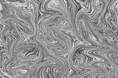 Beyaz kağıt üzerinde sıvı siyah beyaz boya soyut arkaplan