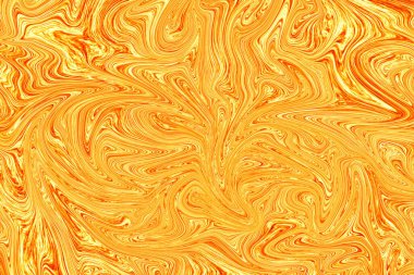 Beyaz kağıt üzerinde sıvı altın boya soyut arkaplan