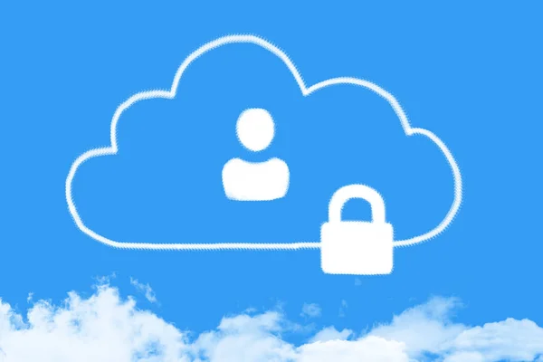 Account Personale Protezione Privata Forma Cloud — Foto Stock