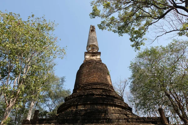 Wat Chedi Kao Yod Tapınağı Satchanalai Sukhothai Deki Tarihi Park — Stok fotoğraf