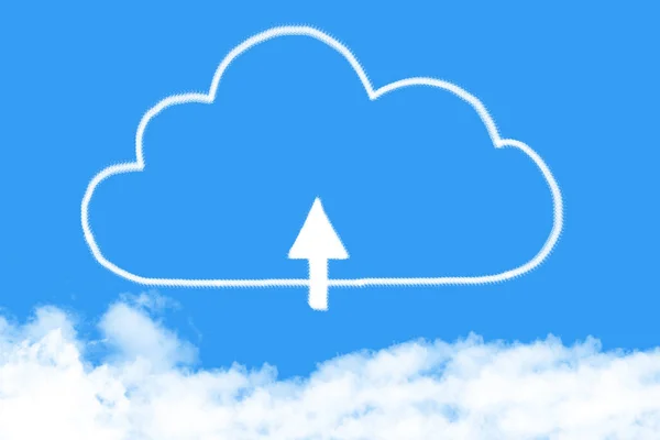 Cloud Computing Speicher Internet Transfer Wolkenform — Stockfoto