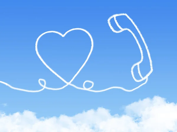 Wolkenform Mit Liebe Zum Valentinstag — Stockfoto