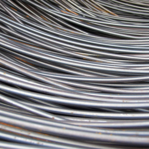 Een spoel van aluminium draad — Stockfoto