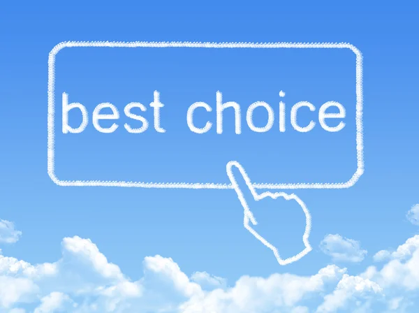 Legjobb választás üzenet felhő alakú — Stock Fotó
