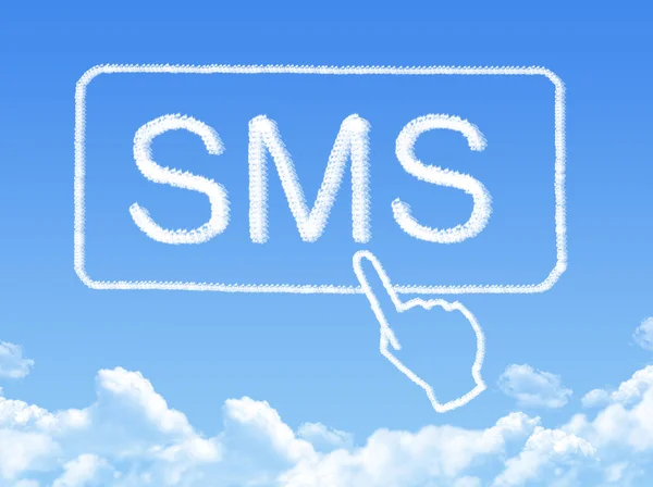 ショート メッセージ サービス メッセージ雲の形 — ストック写真