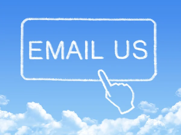 E-mail us message cloud shape — Stock Photo, Image