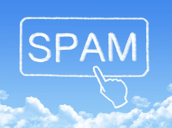Spam message cloud shape — Stock Photo, Image