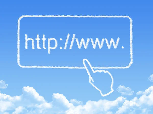 Web símbolo mensagem forma de nuvem — Fotografia de Stock