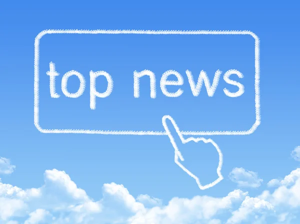 Top News message forme de nuage — Photo