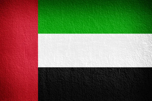 Malowany na ścianie nieczysty bandery Zjednoczone Emiraty Arabskie — Zdjęcie stockowe