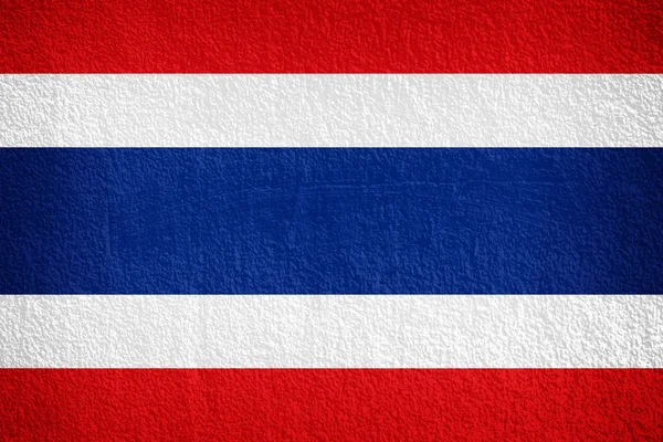 Thailändische Flagge an Grunge-Wand gemalt — Stockfoto