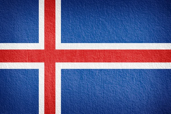 Islande Drapeau peint sur un mur de grunge — Photo