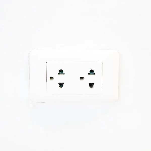 Socket on the wall white — Stock Photo, Image