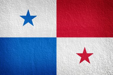 Panama bayrak grunge duvara boyalı 