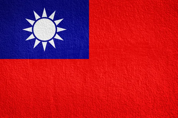 Taiwan Flag painted on grunge wall — Stock Photo, Image