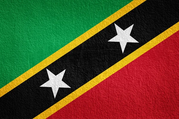 Saint Kitts e Nevis Bandiera dipinta su parete grunge — Foto Stock