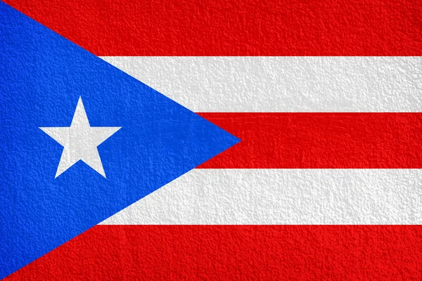 Vlajka Portorika maloval na zdi grunge — Stock fotografie