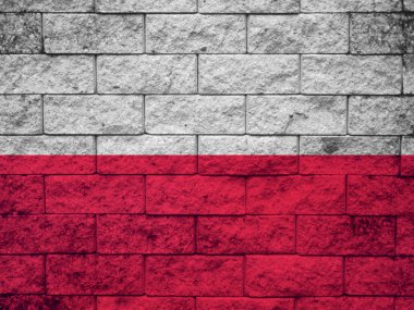 Polonya bayrağı, grunge ve retro bayrak serisi