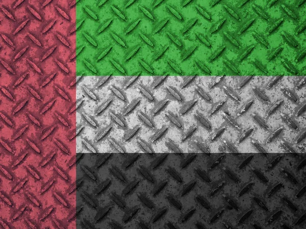 Bandeira dos Emirados Árabes Unidos na parede grunge — Fotografia de Stock