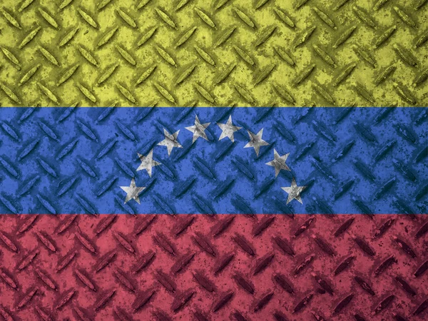 Venezuela-Fahne an Grunge-Wand — Stockfoto