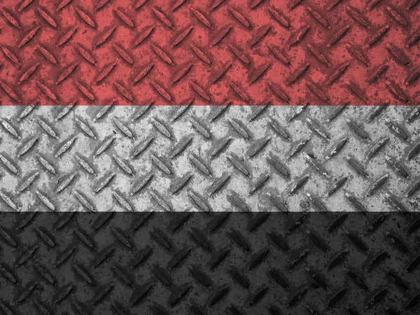 Yemen flag on grunge wall — Stock Photo, Image