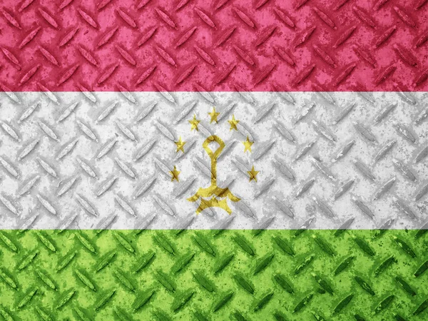 Tajikistan flag on grunge wall — Stock Photo, Image