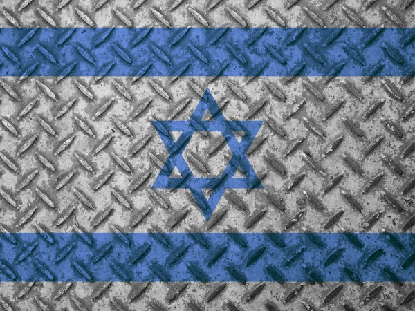 Israel flag on grunge wall — Stock Photo, Image