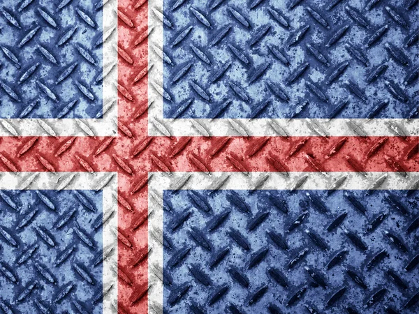 Flaga Islandii na ścianie grunge — Zdjęcie stockowe