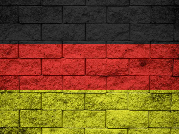 Deutschland-Fahne an der Wand — Stockfoto