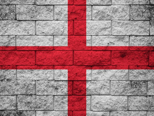 Grungy England flagga målade på betongvägg — Stockfoto