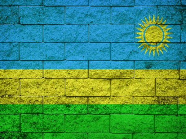 Drapeau Grunge du Rwanda — Photo