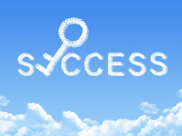 Sleutel tot succes wolk vorm — Stockfoto