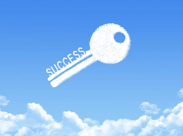 Key to success cloud shape — Stock Photo, Image