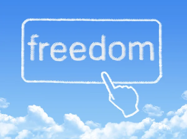Freiheitsbotschaft Wolkenform — Stockfoto