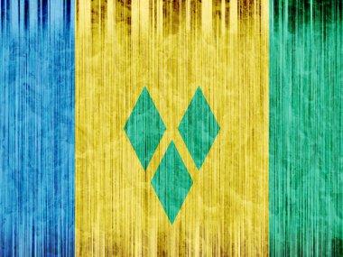 Saint Vincent ve Grenadinler bayrak doku kağıt