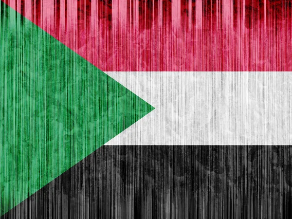 Szudán zászló papír textúra — Stock Fotó