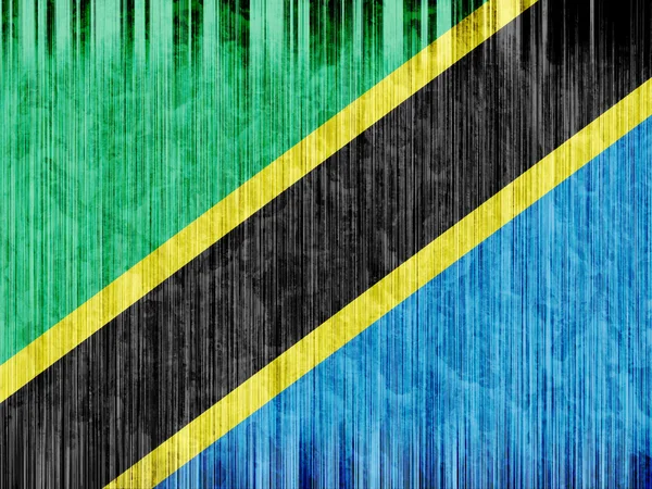 Tansania Flagge Papier Textur — Stockfoto