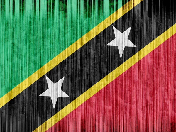 Saint Kitts und Nevis Flagge Papier Textur — Stockfoto