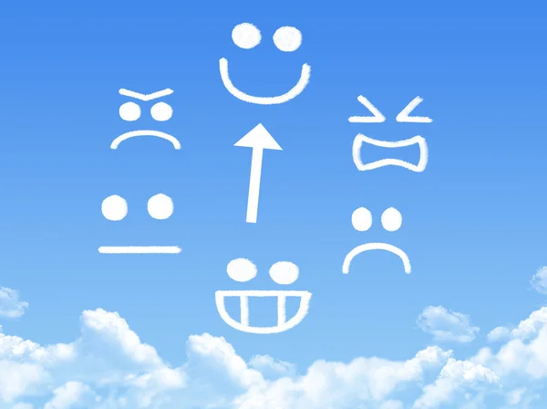 Emotie van wolk in de blauwe hemel — Stockfoto