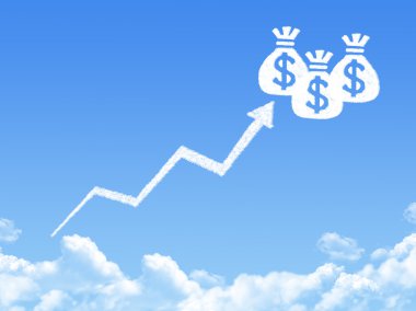 büyüme gelişme ok grafiği bulut şekli